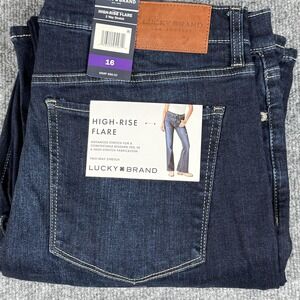 Lucky Brand Jeans Womens 16 Blue High Rise Flare Steve Rhode Stretch Denim 33